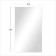 thumbnail image 4 of DecMode 24" x 40" White Wall Mirror with Thin Frame, 4 of 12