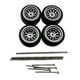 thumbnail image 2 of 6x4 Piezas Ruedas Y Neumáticos De Coche RC Accesorios De Coche De Aleación RC Para Escala 1/64 DIY Argent Style C, 2 of 8