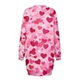 thumbnail image 6 of Women's Round Neck Valentine's Day Printed Long Sleeve Wrap Hip Dress Sweater Dresses, Fall and Winter Casual Wear for Romantic Occasions, Soft Fabric,Pink,3XL, 6 of 6