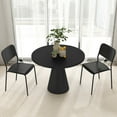 thumbnail image 4 of Costway Modern Dining Chairs Set of 4 with Tilted Backrest & Sturdy Metal Legs Plastic Black, 4 of 10