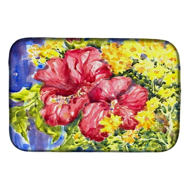 Carolines Treasures 6056DDM Flower - Hibiscus Dish Drying Mat
