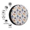 thumbnail image 4 of Honeii Pirate Skull And Anchor Print Tire Covers, Waterproof Anti-UV Sun Snow Rain Tire Covers for Trailers, RV, Camper, SUV, Truck-17 inch, 4 of 6