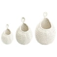 thumbnail image 2 of Cesta de pared de yute para cebollas, 3 piezas, cestas de frutas y verduras, cestas de pared bohemias para Blanco, 2 of 9