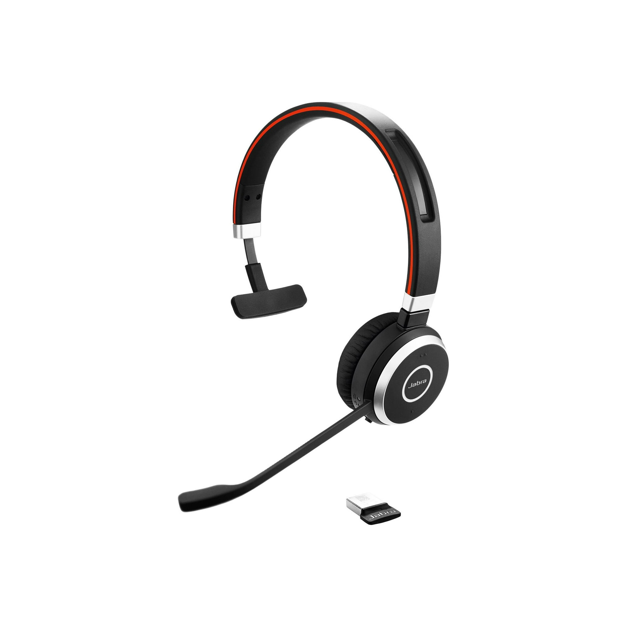 Jabra Evolve 65 SE Mono Wireless Headset - Bluetooth Headset with Noise-Cancelling Microphone, Long-Lasting Battery, and Charging Stand - MS Teams Certified, Works with All Other Platforms - Black