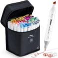 thumbnail image 1 of Marcadores de Alcohol Ohuhu 80 Colores Doble Punta Recargables para Adultos, 1 of 9