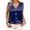 Blue, variant on Women's Sleeveless Shirt Business Casual Blouse Classic Lapel Elegant Satin Top, Wine M