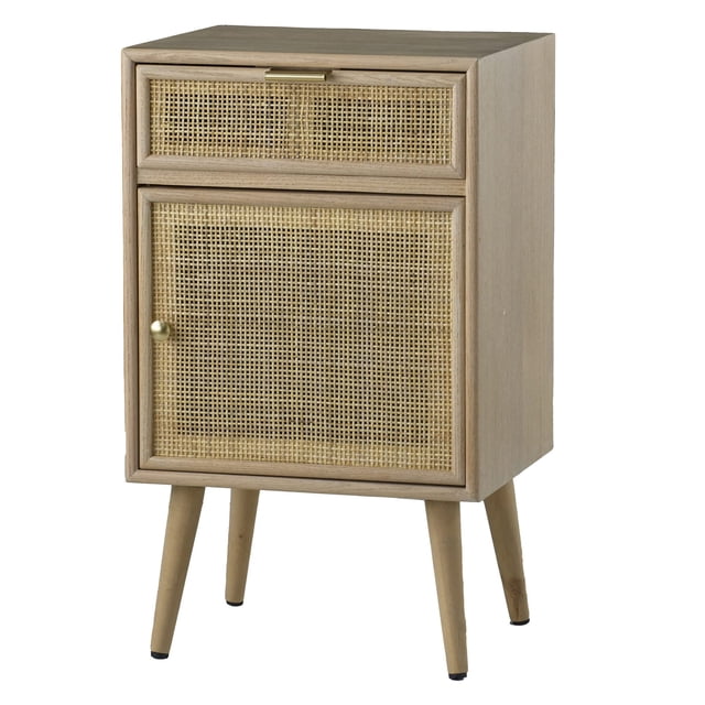 Armario decorativo Benzara Keli, 71 cm, ratán tejido de pino