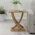 thumbnail image 5 of Convenience Concepts Newport Criss-Cross Chairside End Table, Weathered Brown, 5 of 9