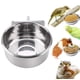 thumbnail image 4 of Comedero para pájaros de acero inoxidable, suministros para pájaros roedores, caja de comida para actividades, taza de agua, taza de comida para pájaros, 4 of 7