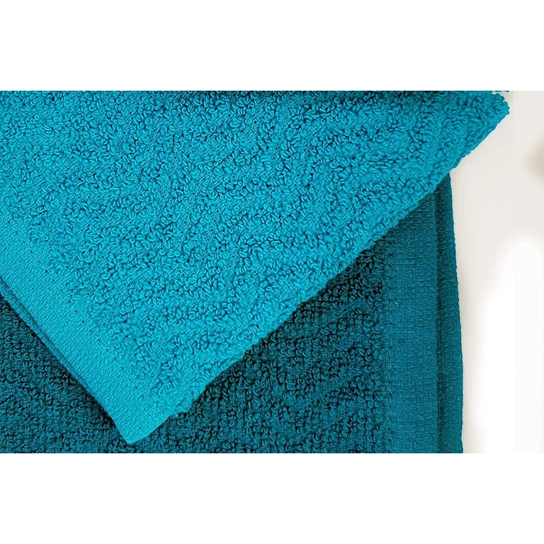 Dish Cloths for Washing Dishes Gray and Soft Turquoise Kitchen Cloths  Cleaning Cloths 12 in x 12 in - 8 Pack