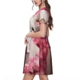 thumbnail image 2 of Balery Flower White Cow Vestidos sueltos de manga corta para mujer, vestidos de verano 2025, vestidos casuales de corte A con vuelo., 2 of 6