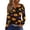 Orange, variant on Womens Tops Long Sleeves T-Shirts Pumpkin Print Halloween Shirts Loose Fit V Neck Going Out Tops
