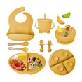 thumbnail image 1 of Juego De Alimentación De Silicona Antideslizante Para Bebés amarillo, 1 of 5