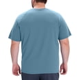 thumbnail image 3 of Zimjoy Big and Tall Men's Short Sleeve Tees Plus Size Tshirts Crew Neck Loose Solid Color Summer Casual Basic Tops Light Blue M, 3 of 4