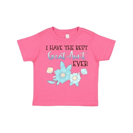 

Inktastic I Have the Best Great Aunt Ever with Blue Flowers Gift Toddler Boy or Toddler Girl T-Shirt