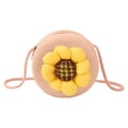 thumbnail image 1 of Bolso redondo de paja Bolso cruzado de playa Regalo de Navidad, 1 of 5