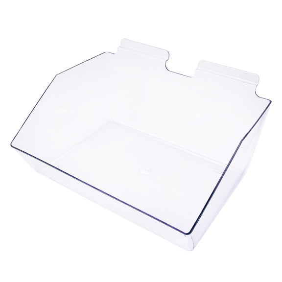 SSWBasics Clear Plastic Dump Bin for Slatwall (Set of 2)