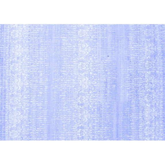 Ahgly Company Machine Washable Indoor Rectangle Abstract Blue Contemporary Area Rugs, 3' x 5'