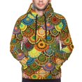 thumbnail image 2 of Bingfone Colorful Circle Men's Drawstring Hoodie Long Sleeve Pocket Sweatshirts-Small, 2 of 6