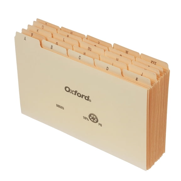 Oxford Index Card Dividers 5" x 8" Manila 25/Pack (B8525)