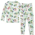thumbnail image 2 of joogoo Cartoon Frogs Green 2 Piece Long Sleeve Tee and Pants Cotton Pajama Set 5Y, 2 of 7