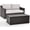 Brown Loveseat with Table, variant on Outdoor Sectional Sofa Patio Conversation Set Wicker Outdoor Furniture with 2 Chairs All Weather Cushioned Seating for Backyard Porch Balcony (Brown/Grey)
