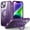 Purple, variant on Allytechgroup iPhone 14 Magnetic Case with Rotating Stand, Multi Angle Viewing Stand Anti-Scratch Compatible with Magsafe & Car Mount Phone Case for Apple iPhone 14, Black