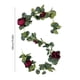 thumbnail image 3 of Guirnalda de hiedra artificial de 190 cm (74,8 pulgadas), enredaderas colgantes de plástico rojo con rosas para decoración de bodas (1 unidad) Rkxzt, 3 of 7