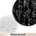 thumbnail image 4 of Vintage Boho Floral Shower Curtain with Hooks, Black & Gold Floral Bathroom Curtain, Waterproof Farmhouse Decor, 4 of 7