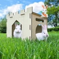 thumbnail image 2 of Rabbit House HIIMALEX, grande y resistente, con balcón para conejos de interior, 2 of 9