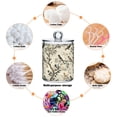 thumbnail image 6 of Yayeee 2 Pack Qtip Holder Bathroom Cotton Swab Canister with Lid Clear Dispenser Set, Beige Birds, 6 of 6