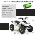 thumbnail image 3 of Aimee Lii 6V Kids Electric ATV, Kids Four Wheeler, ATV for Kids Ages 4-8, White, 3 of 4