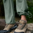 thumbnail image 6 of Mens Elastic Waist Cargo Pants Casual Outdoor Joggers Straight Leg Hiking Workout Trousers with Pockets, 6 of 8