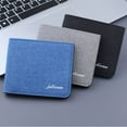 thumbnail image 5 of Canvas Wallet Men's Fashion Brand Student Simple Casual Linen Short Wallet Cloth Can Hold Driving License Linen, 5 of 10