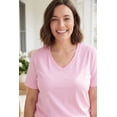thumbnail image 2 of Woman Within Plus Size Perfect Short-Sleeve V-Neck Tee (Petite Available), 2 of 6