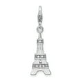 thumbnail image 5 of Sterling Silver Eiffel Tower Charm Made With Swarovski Crystals, 5 of 6