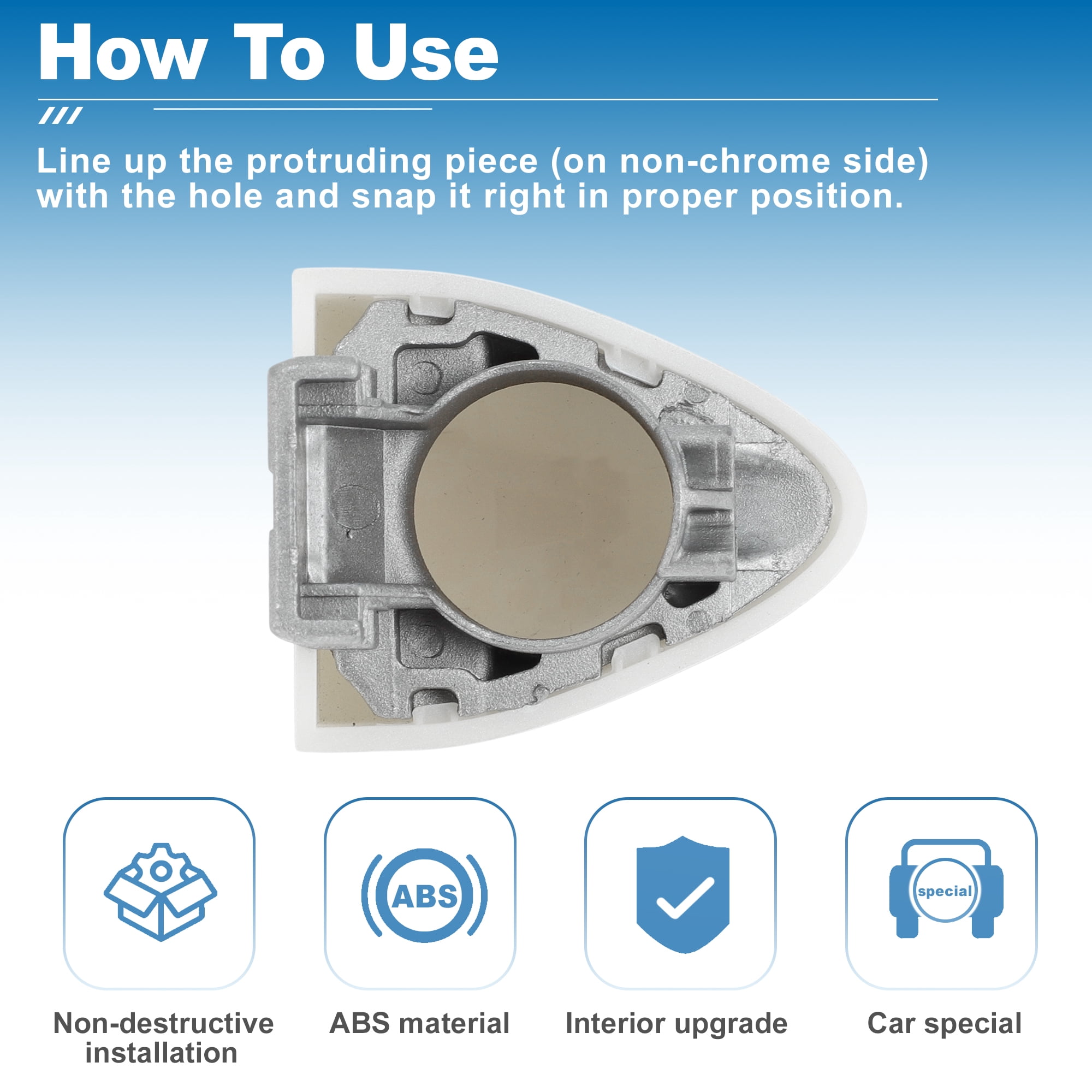 Unique Bargains Exterior Door Handle Key Hole Cover for Chevrolet Cruze 2016-2018