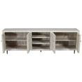 thumbnail image 4 of Pemberly Row 4 Door Media Cabinet Mango Wood Brushed Ivory Finish on Iron Base, 4 of 7