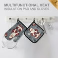 thumbnail image 4 of Yayeee Oven Mitts and Pot Holder Set of 2 Heat Resistant Kitchen Gloves Baking Hot Pad, Christmas Santa, 4 of 5