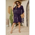 thumbnail image 4 of Sexy Elegant Lace Beach Cover Up for Women, Bathing Suit Cover Up, V-Neck Swimsuit Coverup for Poolside, Seaside and Party, 4 of 7