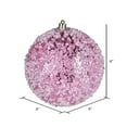 thumbnail image 2 of Vickerman 8" Pink Glitter Hail Ball Ornament, 2 of 2