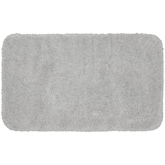 Garland Rug Serendipity Washable Nylon Platinum Gray Bath Rug, 24" x 40"