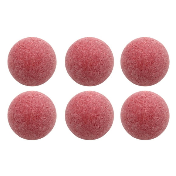 6 piezas de fútbol de mesa, accesorios de plástico, deportes de interior mate, juego de fútbol, bolas especiales (rojo)