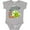 AC-Heather Grey, variant on Out of this World- cute green alien UFO Boys or Girls Baby Bodysuit