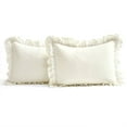 thumbnail image 6 of Lush Decor Ella Ruffle Lace 3-Piece Light Gray Vintage Chic Bedding Set, King Size, 6 of 11