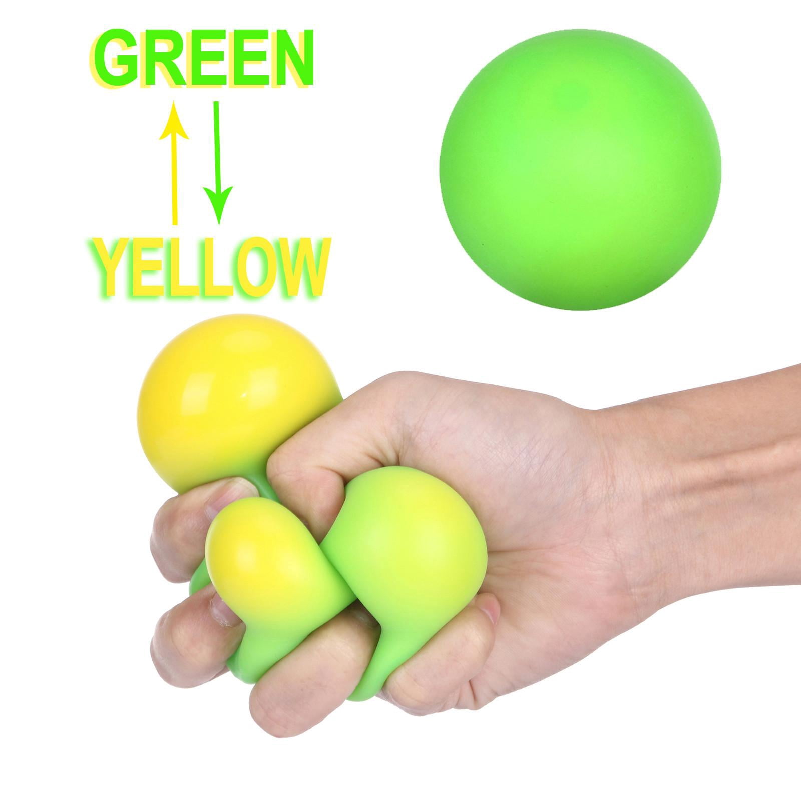 Stress Balls Squeeze Toys, Relaxation Toys, 2.5 In, Silicone Sensory Squeeze, 4 Pack, Assorted Bright Colors, Classroom Fidgets, Office Desk Use,