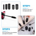 thumbnail image 4 of Uxcell 40Pcs Silicone End Caps, 5mm(3/16") ID 10mm(3/8") Height Round Rubber Elastic Screw Thread Protectors Soft Flexible Screw Bolt Covers Caps for Metal Tube Rod Bolt, Black, 4 of 7