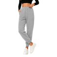 thumbnail image 2 of Joggers for Women Solid Color Elastic High Waist Casual Athletic Tapered Pants with Pockets Womens Sweatpants, 2 of 8