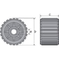 thumbnail image 3 of WOBBLE ROLLER (4") 3/4" - BLACK RUBBER, 3 of 3