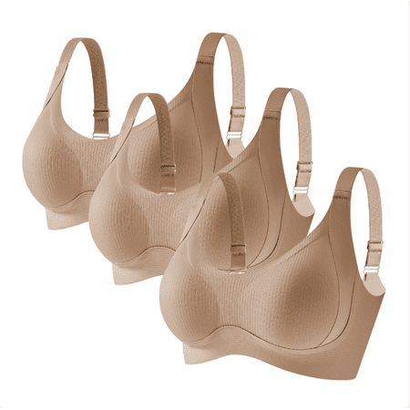 PRORMOOW Full Coverage Bras for Women  High Impact Sports Bra  Women s Soft Large Size Seamless Lightly Steel Everyday Basic Ring Sexy Sports Beautiful Gathering Fixing Cup Bra